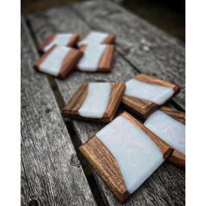 Posavasos Artísticos de Resina y Madera para Café y Té - Elegante Artículo Promocional - Product Image 6