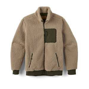 Veste en polaire sherpa pour homme de haute qualité, couleur unie, col montant, légère, antibactérienne, respirante, fermeture éclair sur le devant - Product Image 2