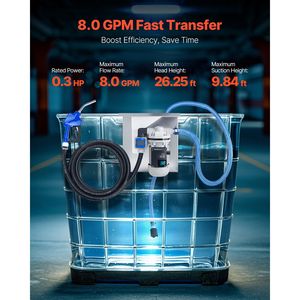 "110V Diaphragm <b>Electric</b> <b>Water</b> <b>Pump</b> for DEF Transfer 8 GPM Self-Priming Mounting Bracket Diesel Exhaust Fluid Urea" - Product Image 3
