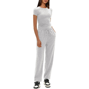 Wholesale <b>Cheap</b> Women's Tracksuits Wholesale Summer Women Tracksuits Two Piece Set in Low Price - Product Image 3