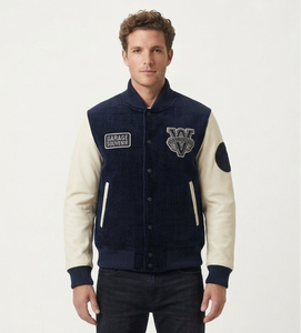 <b>Yellow</b> Embroidered Badge 100% <b>Wool</b> Eco-Friendly Windproof Winter Body white Sleeves Jackets Custom Heritage - Product Image 3