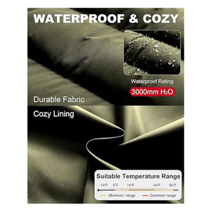 Manteau d'hiver long matelassé imperméable, parka de ski épaisse et isolée avec capuche amovible, veste chaude pour temps froid - Product Image 4