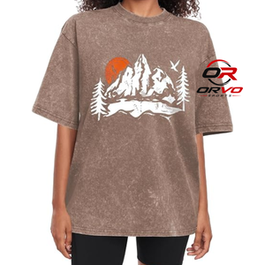 ORVO SPORTS Summer Knitted Logo <b>Sunflower</b> Printed Oversized Plus Size Casual Women's T-<b>Shirt</b> Crew Neck Short Sleeve Floral - Product Image 3