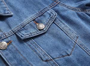 Veste en jean pour homme, 100% coton, personnalisable avec logo, respirante, écologique, séchage rapide, pour usage extérieur, vente en gros - Product Image 3