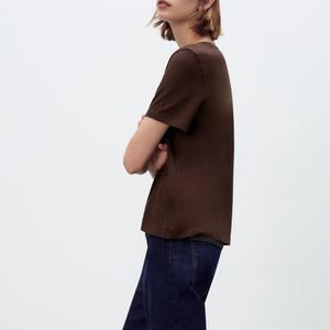 T-shirt col rond coupe classique, tendance, moderne, streetwear décontracté, confortable au quotidien, manches courtes, coupe décontractée, avant-gardiste, OEM 2026 - Product Image 4