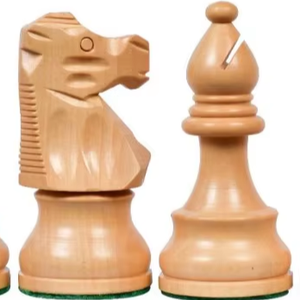 Pions d'échecs en bois de qualité supérieure, série Staunton américaine, poids King 4.1, au meilleur prix - Product Image 3