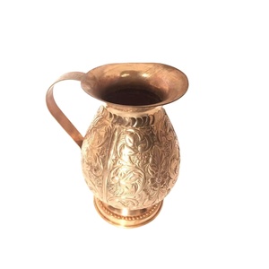 Premium Quality Handcrafted Copper Water Jug Elegant Hammered Design Kitchen & Dining <b>Drinkware</b> - Product Image 2