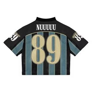 Maillots de football professionnels personnalisés en maille respirante pour hommes, 100 % coton, couleur unie, vert, vente en gros pour fabricants sportifs - Product Image 3