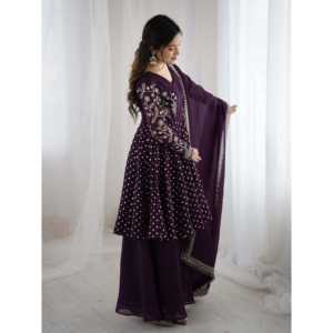 Women's Party Wear Embroidered Sequence Work <b>Suit</b> Set Elegant Fashion Accessory - Product Image 4