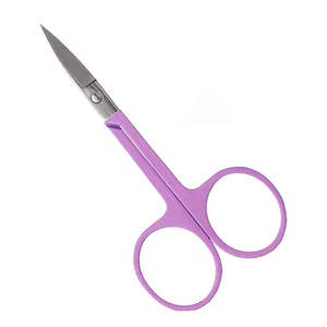 Professional <b>Scissors</b> with Sharp Blade Tip Purple Titanium <b>Cuticle</b> <b>Scissors</b> Stainless Steel Fine Point Straight Blade Nail Care - Product Image 1