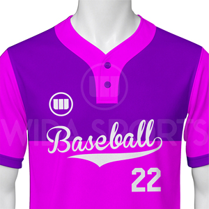 Nouveau Maillot de Baseball Personnalisé 2026 Unisexe Violet Rose Impression par Sublimation Séchage Rapide Manches Courtes Tenue d'Équipe Adulte - Product Image 4
