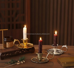 Portavelas de Metal con Asa, Estilo Farol Decorativo, para Decoración del Hogar y Patio - Product Image 5