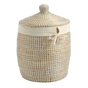 Cesta de Almacenamiento de Mimbre Hecha a Mano con Tapa para Organización del Hogar y Exhibición en Tiendas, Proveedor Mayorista - Product Image 3