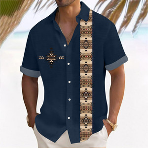 Designer Custom Beach <b>Mens</b> Casual Short Sleeve Summer ODM Breathable Tropical Style <b>Hawaiian</b> Aloha <b>Shirts</b> - Product Image 2