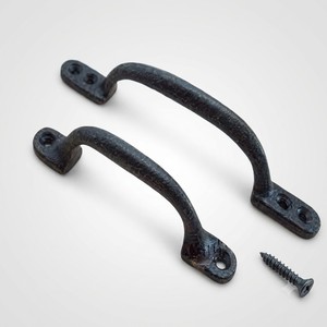 Poignée de tirage vintage en fer – Poignée de tirage rustique en fer forgé pour armoires et meubles – Poignée de tirage de style antique pour portes d'armoires et de tiroirs - Product Image 1