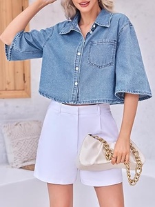 Custom Men's Denim <b>Jacket</b> Classic <b>Trucker</b> <b>Jacket</b> Light Blue Washed Denim <b>Jacket</b> Wholesale Supplier - Product Image 2
