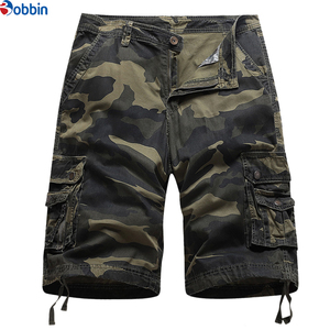 Pantalones Cortos Cargo de Camuflaje Morado para Hombre Bobbin, Cintura Media, Cierre de Botones, Transpirables, de Algodón, Estilo Casual - Product Image 5