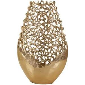 Ensemble de vases modernes en aluminium argenté creux, pot à fleurs géométrique abstrait pour la décoration de la maison de luxe et les centres de table de mariage - Product Image 5