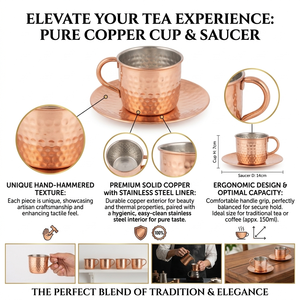 Hand Hammered Pure Copper Coffee Cup Saucer Set Food Grade <b>Tin</b> Lined Turkish Arabic Espresso <b>Mug</b> Hotel Tableware Wholesale Gifts - Product Image 4