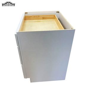 Fábrica de Vietnam y almacén de EE. UU., venta al por mayor de madera real sin terminar/Pintura moderna puerta coctelera cocina Base gabinetes con cajones - Product Image 4