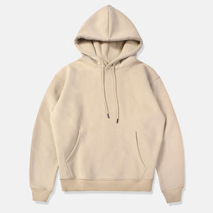 Wholesale Drawstring Hoodie Cotton Blend Kangaroo Pocket Hoodie Custom Logo Low MOQ Supplier - Product Image 2