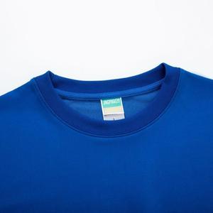 Sudadera de Cuello Redondo Azul Rey para Hombre, Corte Regular, Tejido de Punto, Color Sólido, Estilo Minimalista - Product Image 3