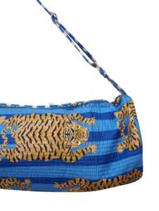 Sac de yoga matelassé artisanal à motif tigre, sangle réglable, tissu léger, parfait pour les voyages et l'usage quotidien - Product Image 2