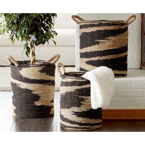 Juego de 3 cestas decorativas de mimbre, cestas de almacenamiento hechas a mano, venta al por mayor, ecológicas, hechas en Vietnam - Product Image 2