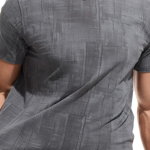 Nouveauté T-shirt pour homme 100% polyester, col rond, col en V, manches courtes, coupe classique, respirant, séchage rapide, motif 3D, logo personnalisé - Product Image 6
