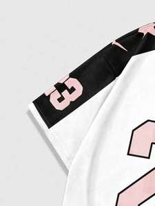 Athletic Mesh V Neck American Football Jersey Men Oversized Polyester Sports Shirt Star Shoulder Streetwear Style Number <b>Top</b> OEM - Product Image 3