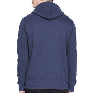 Fabricant direct fournisseur haute qualité 100% coton polaire à capuche fermeture éclair solide 3D Logo personnalisé broderie sweats à capuche hommes - Product Image 2