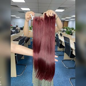 ผมต่อแบบ Super Double-Drawn สี 99J คุณภาพสูง ผมเวอร์จินแท้ 100% จากเวียดนาม แบบ Genius Weft - Product Image 1