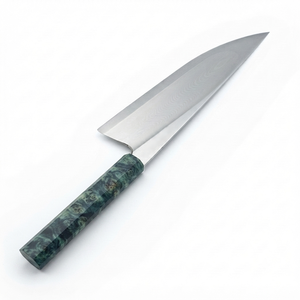 Cuchillo de Chef Japonés Forjado a Mano en Acero Inoxidable de 8-9.9 Pulgadas con Acabado Satinado, Mango de Micarta, Ambidiestro, Grosor de 3.0 mm, Modelo Saz-5642 - Product Image 2