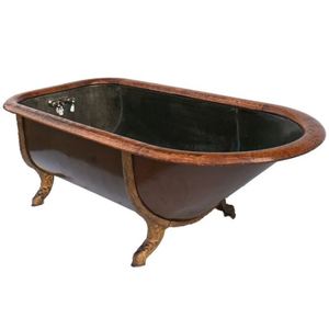 Bañera independiente de hierro fundido con patas de gato, bañera tradicional para baño de villa - Product Image 6