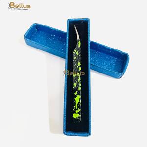 Pinzas de Extensión de Pestañas de Fibra Recta con Recubrimiento en Polvo de Alta Calidad al por Mayor, Herramienta de Precisión Metálica para Pestañas, Duradera para Uso en Salón - Product Image 1