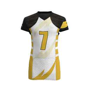 Camiseta de Fútbol Americano Personalizada GLORY, Unisex, Cuello en V, Manga Corta, Roja y Negra, Impresión Digital, Transpirable, Antibacteriana, Poliéster - Product Image 3