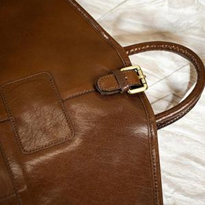 Bolsa de Transporte para Trajes, Resistente, de Cuero Genuino, con Cierre de Cremallera, para Llevar en el Avión, Modelo LSC-0001 - Product Image 4