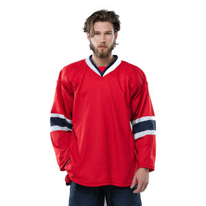 Camisetas de Hockey sobre Hielo Personalizadas de Gran Tamaño, Camisetas Deportivas de Entrenamiento con Cuello en V, Camisetas de Hockey Juveniles de Alta Calidad - Product Image 2