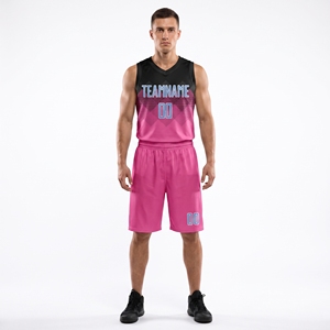 Nouveau design – Ensemble short et maillot de basketball imprimé numériquement – Rouge, blanc, bleu, motif éclair – Tenue de basketball pour garçons – Collection été - Product Image 1