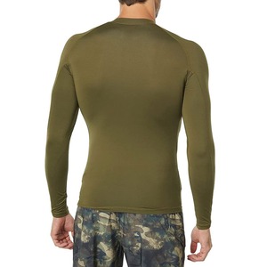 Men's Olive Green Long Sleeve <b>Compression</b> <b>Shirt</b> Quick Dry Sport Top Full Sleeve Polyester Fit - Product Image 6