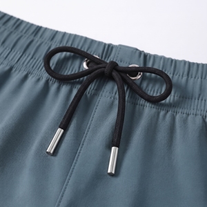 Shorts de sport tricotés pour femmes, couleur unie, taille mi-haute élastique, respirants, avec cordon de serrage, coupe régulière, vêtements de sport écologiques et à séchage rapide - Product Image 5
