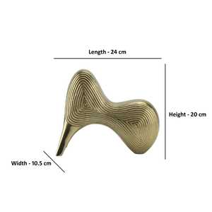 20cm H X 10.5cm W X 24cm L Aluminium Abstract Sculpture Artistic Figurine Handmade Eco-Friendly Contemporary Design Tabletop - Product Image 3
