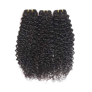100% RAW UNPROCESSED VIRGIN Remy HAIR BLACK COLOR WHOLESALE INDIAN TEMPLE HAIR MACHINE DOUBLE WEFT NATURAL WAVE ITALIAN CURL - Product Image 2
