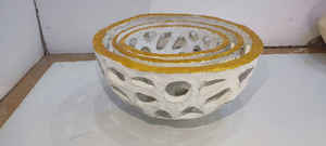 ชุดชามมาเช่กระดาษรังผึ้งวินเทจ3ชิ้นชามสำหรับตกแต่งบ้านทำด้วยมืออุปกรณ์ตกแต่งบ้าน - Product Image 2