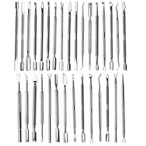 Fettle Med - Empujador y Removedor de Cutículas para Uñas, Acero Inoxidable, Herramientas de Manicura para Piel Muerta, Reutilizables, de Doble Punta, Alta Calidad - Product Image 3