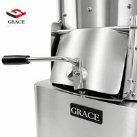GRACE Industriële Aardappel Schilmachine Elektrisch, Staande uitvoering met zijdelingse afvoergoot voor restaurants en kantines