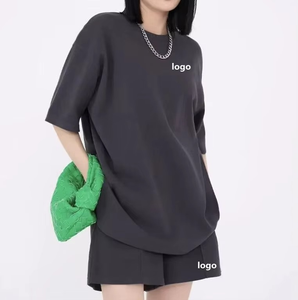 Ensemble 2 pièces en tricot pour femmes, col rond, coupe ample, décontracté, printemps-été, usage quotidien, avec poche - Product Image 5