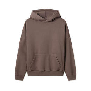 <b>Men's</b> Oversized Hooded Sweatshirt Solid Color Cotton French Terry Casual Autumn Style Pocket Design Regular Fit - Product Image 1
