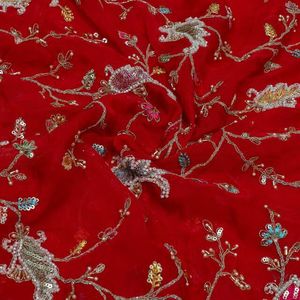 Designer Beaded Mesh Lace Fabric Pearl <b>Sequin</b> Embroidery Fabric Luxury Bridal Wedding Dress Textile <b>Material</b> - Product Image 6