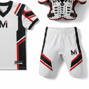 Custom Sublimated American Football Uniform High Performance Fabric Professional Team Jersey <b>Pants</b> Quick Dry Game Set - Product Image 2